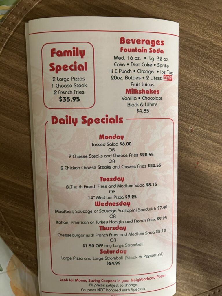 Merc Brothers Pizzeria Menu 2